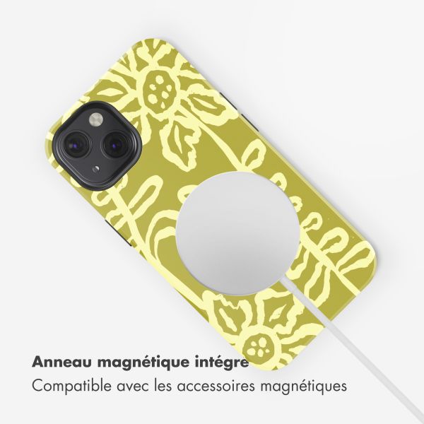Selencia Coque arrière Vivid avec MagSafe Apple iPhone 13 - Chalky Bloom