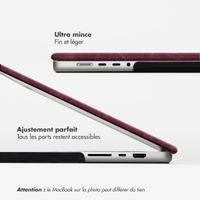 Selencia Coque en velours Apple MacBook Pro 16 pouces (2021 / 2023 M3 / 2024 M4 / 2026 M5) - Rouge foncé