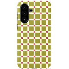 Selencia Coque arrière Vivid Samsung Galaxy A57 (5G) - Check This Olive