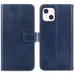 imoshion Étui de télephone portefeuille de luxe Apple iPhone 13 Mini - Bleu foncé