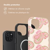 Selencia Coque arrière Vivid avec MagSafe Apple iPhone 15 - Paisley Blush
