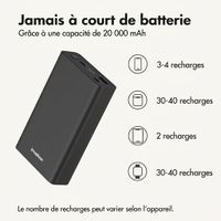imoshion Ultra Series Aluminium Batterie externe 20.000 mAh - Charge rapide jusqu'à 33 watts - Black