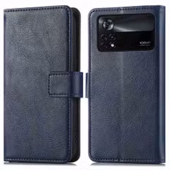 imoshion Étui de télephone portefeuille de luxe Xiaomi Poco X4 Pro 5G - Bleu foncé