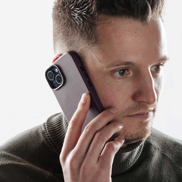 Accezz Coque arrière en cuir avec Magsafe Samsung Galaxy S25 - Heath Purple