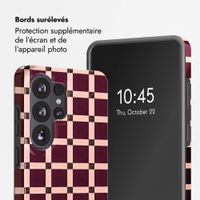 Selencia Coque arrière Vivid Samsung Galaxy S26 Ultra - Check This Burgundy