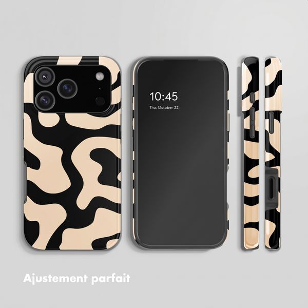 Selencia Coque arrière Vivid Apple iPhone 18 Pro - Art Wave Black