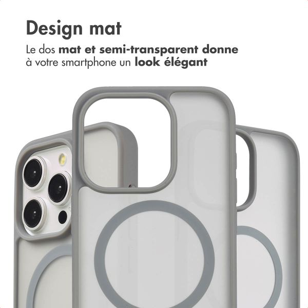imoshion Coque Color Guard avec MagSafe Apple iPhone 15 Pro - Gris