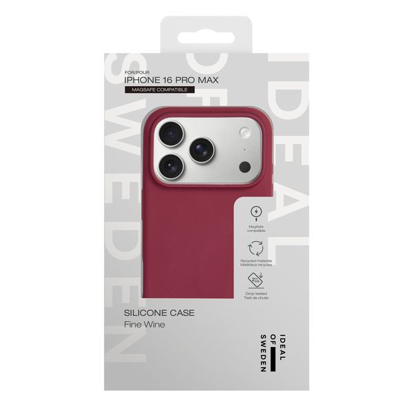 iDeal of Sweden Coque en silicone avec MagSafe Apple iPhone 16 Pro Max - Fine Wine