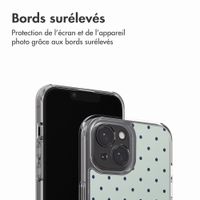 imoshion Coque Design Apple iPhone 15 - Polka Dot Mintgroen