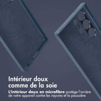 Accezz Étui de télephone portefeuille en cuir 2-en-1 avec MagSafe Samsung Galaxy S24 Ultra - Nightfall Blue