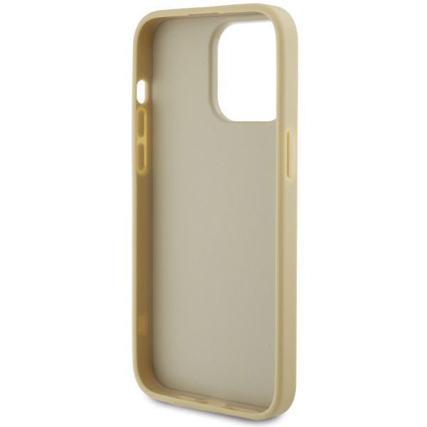 Guess Coque 4G Metal Logo Glitter Apple iPhone 15 Pro Max - Doré