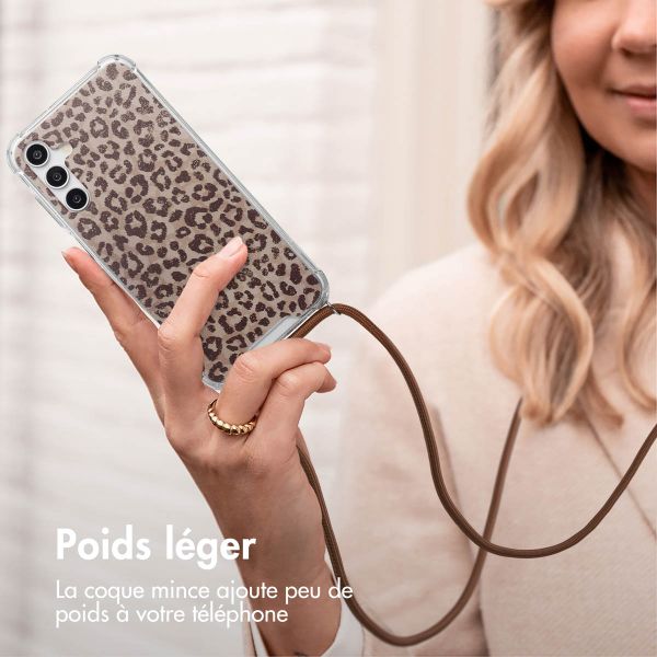 imoshion Coque Design avec cordon Samsung Galaxy A15 (5G) - Leopard Mood