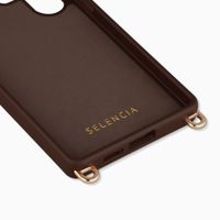 Selencia Coque arrière Rivièra avec MagSafe avec crochets amovibles Samsung Galaxy S26 Ultra - Choco Brown