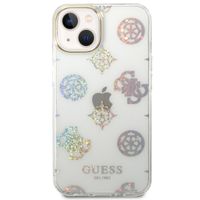 Guess Coque Peony Glitter Apple iPhone 14 - Blanc