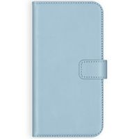 Selencia Étui portefeuille en cuir véritable Apple iPhone Xr - Air Blue