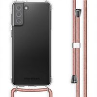 imoshion Coque arrière transparente avec cordon Samsung Galaxy S21 FE - Rose Doré