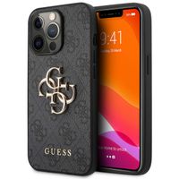 Guess Coque 4G Metal Logo Backcover Apple iPhone 13 Pro Max - Gris