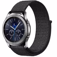 imoshion Bracelet en nylon Samsung Galaxy Watch 3 (45 mm) / Watch (46 mm) / Gear S3 Frontier / Gear S3 Classic (22 mm) - Noir