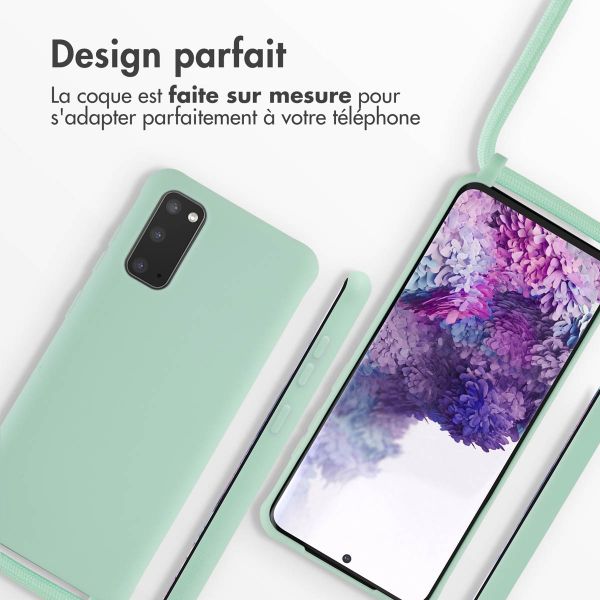 imoshion Coque en silicone avec cordon Samsung Galaxy S20 - Vert menthe