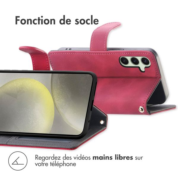 imoshion Etui de télephone portefeuille avec cordon Samsung Galaxy S25 / S24 - Rouge