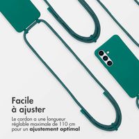 imoshion Coque arrière Color avec cordon amovible et MagSafe Samsung Galaxy S25 / S24 - Vert foncé