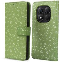 imoshion Étui de télephone portefeuille Design Xiaomi Redmi Note 14 Pro (5G) / 14 Pro Plus (5G) - Green Flowers