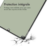 imoshion Coque tablette Design Trifold Apple iPad 9 (2021) 10.2 pouces / iPad 8 (2020) 10.2 pouces / iPad 7 (2019) 10.2 pouces - Floral Green