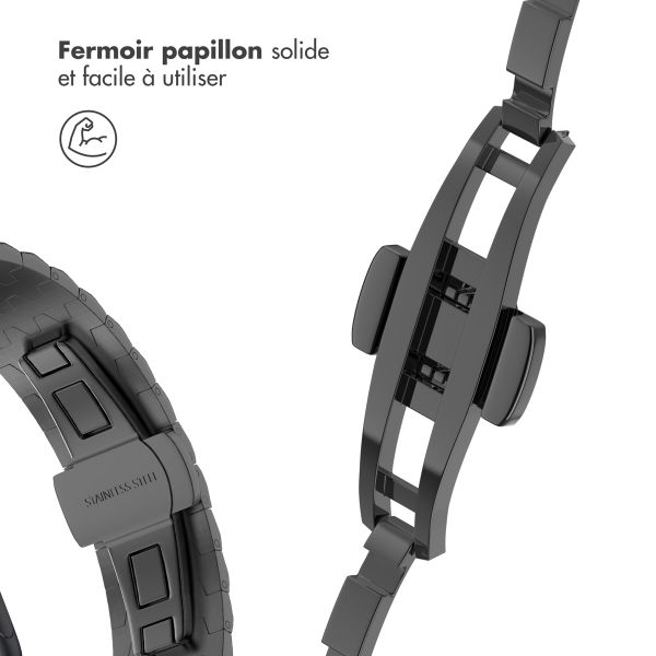 Selencia Bracelet dragon en acier Apple Watch | 44/45/46/49 mm - Noir