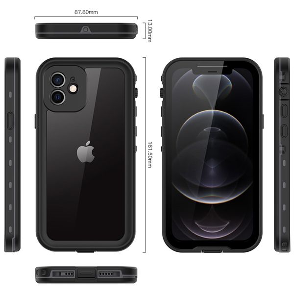 Redpepper Coque imperméable Dot Plus Apple iPhone 12 - Noir