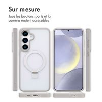 Accezz Coque Ring Stand avec MagSafe Samsung Galaxy S25 Plus - Gris