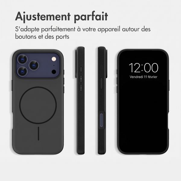 imoshion Coque arrière Color avec Thin MagSafe Ring Apple iPhone 17 Pro Max - Noir