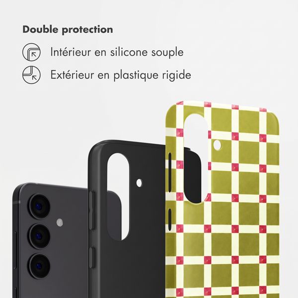 Selencia Coque arrière Vivid Samsung Galaxy S24 - Check This Olive