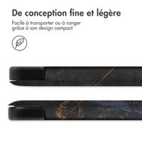 imoshion Coque tablette Design Trifold Apple iPad 6 (2018) 9.7 pouces / iPad 5 (2017) 9.7 pouces / Air 2 (2014)/Air 1 (2013) - Black Marble
