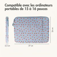 imoshion Pochette ordinateur Design 15-16 pouces - Cherry Check