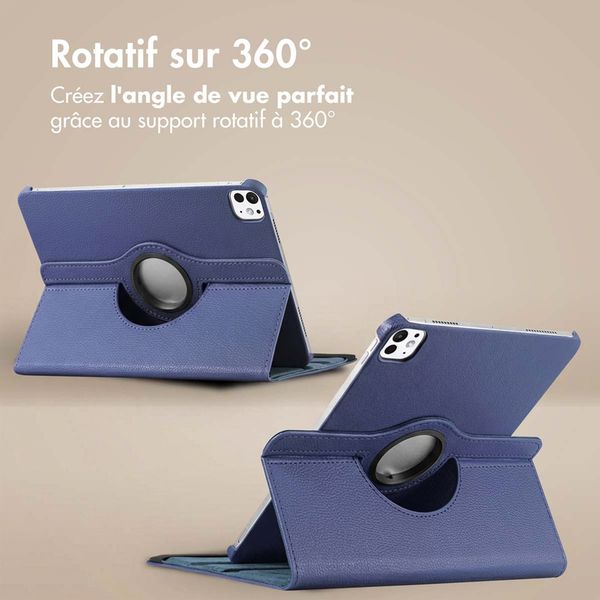 imoshion Coque tablette rotatif à 360° Apple iPad Pro 11 (2025) M5 / (2024) M4 - Bleu foncé