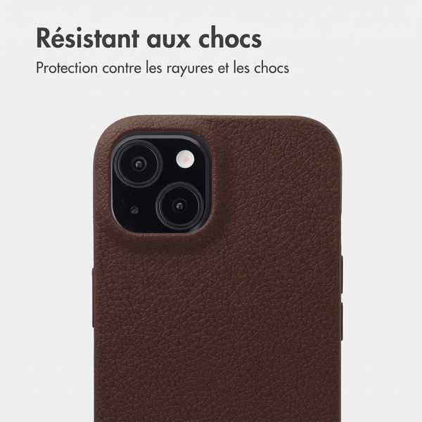 imoshion Coque arrière Texture Apple iPhone 15 - Marron foncé