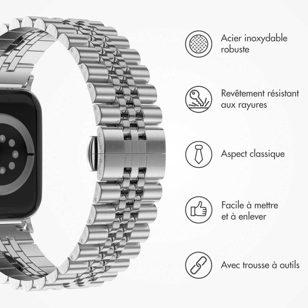 Selencia Bracelet Metallique Jubilee Apple Watch | 38/40/41/42 mm - Argent