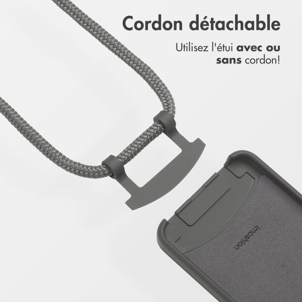 imoshion Coque arrière Color avec cordon amovible et MagSafe Apple iPhone 17e / 16e - Black Coffee