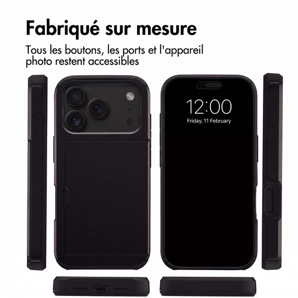 imoshion Coque arrière avec porte-cartes Apple iPhone 18 Pro / 17 Pro - Noir