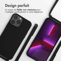 imoshion Coque en silicone avec cordon Apple iPhone 13 Pro Max - Noir