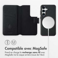 Accezz Étui de télephone portefeuille en cuir 2-en-1 avec MagSafe Samsung Galaxy S25 - Onyx Black