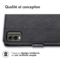 imoshion Étui de télephone portefeuille de luxe Nokia C32 - Noir