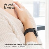 imoshion Bracelet magnétique milanais  - Connexion universelle 22 mm - Taille M - Noir