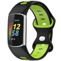 imoshion Bracelet Sport⁺ en silicone Fitbit Charge 5 / 6 - Black & Green