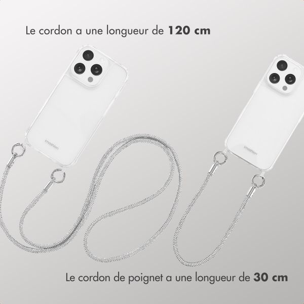 imoshion Set de cordons pour téléphone avec paillettes - Argent