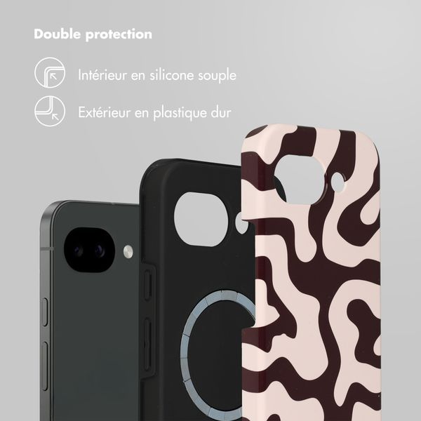 Selencia Coque arrière Vivid avec MagSafe Google Pixel 10a - Art Wave Black