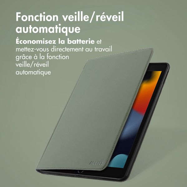 Accezz Coque tablette Classic Apple iPad 9 (2021) 10.2 pouces / iPad 8 (2020) 10.2 pouces / iPad 7 (2019) 10.2 pouces - Vert