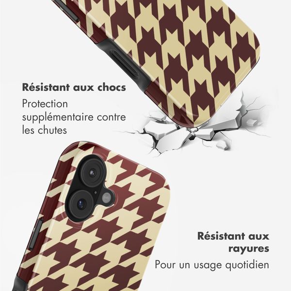 Selencia Coque arrière Vivid avec MagSafe Apple iPhone 17 Pro - Pied-de-Poule