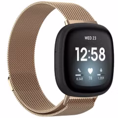 imoshion Bracelet magnétique milanais Fitbit Versa 4/ 3 / Sense (2) - Rose Doré
