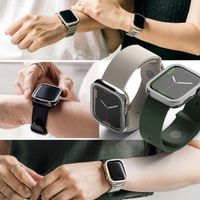 Ringke Style de lunette Apple Watch 7 / 8 / 9 - 45 mm - Hairline Bolts Silver